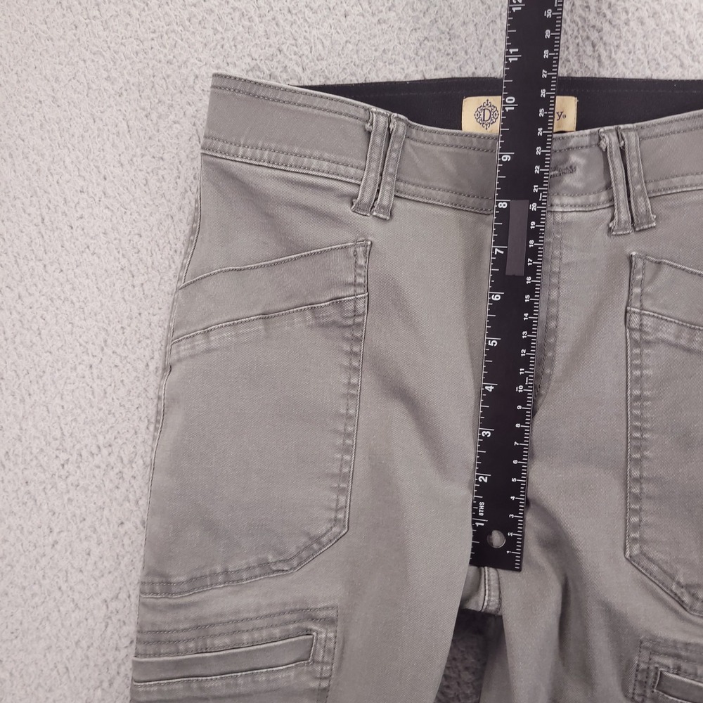 DEMOCRACY Pants Size 4 Gray Mid Rise Roll Cuff Cargo Utility "Ab" Tech - Picture 12 of 16